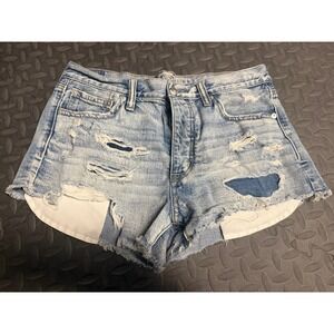 American Eagle Denim Shorts 8 Distressed Vintage Festival Shortie Daisy Dukes